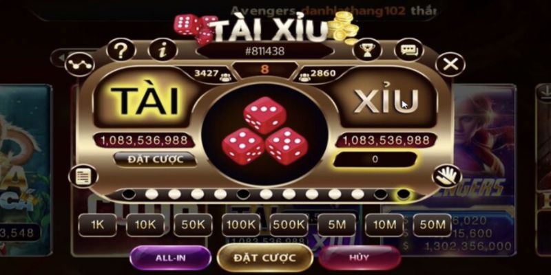 Một số cửa cược phổ biến tại 78win tài xỉu